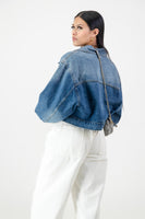 Cropped Box fit denim jacket