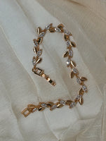 HALO - gold leaf diamante bracelet