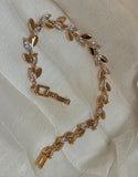 HALO - gold leaf diamante bracelet