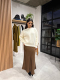 Ivory knit with button snood