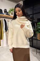 Ivory knit with button snood