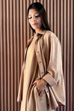 Taupe three button dress with shirt