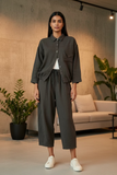 Charcoal shacket co ord