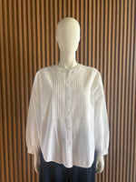 White pintuck tunic
