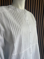 White pintuck tunic