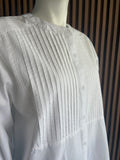 White pintuck tunic