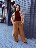 Tan wide leg pant