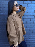 Choc Shirt with front pleat detail