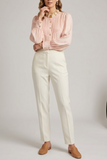 Pink shirt with sequence collar