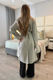 Grey trench coat