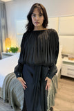 Black tencil bubble blouse