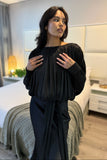 Black tencil bubble blouse