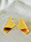 Square Foldover Textured Earring