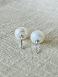 HALO- Silver Fresh water pearl stud