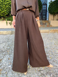 Choc wide leg pant with dart detail