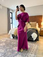 Berry criss cross top with skirt