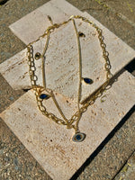 HALO - 2 layer evil eye charm necklace