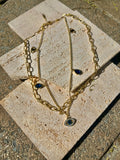 HALO - 2 layer evil eye charm necklace