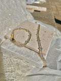 HALO - gold tennis bracelet with marquise diamanté