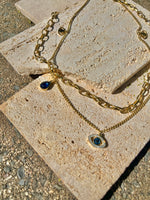 HALO - 2 layer evil eye charm necklace