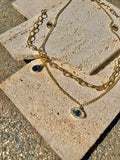 HALO - 2 layer evil eye charm necklace