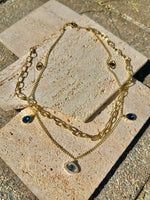 HALO - 2 layer evil eye charm necklace