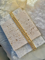 HALO - gold watch link bracelet