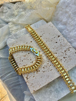 HALO - gold watch link bracelet