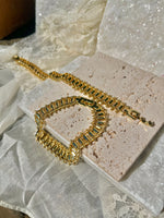 HALO - gold watch link bracelet