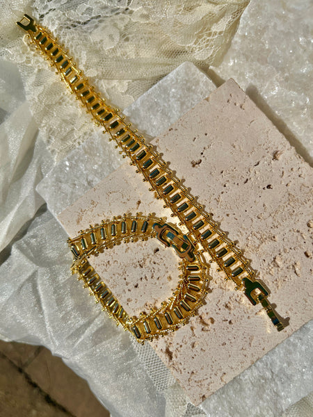 HALO - gold watch link bracelet