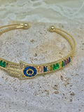 HALO - gold hand of hamsa cuff