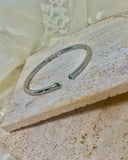 HALO - silver cuff bracelet with clover detail