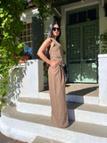 Choc waist coat with wide leg pant