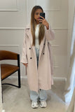 Dusty pink trench coat