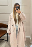 Dusty pink trench coat