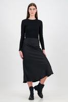 Gabriella satin skirt - black