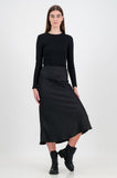Gabriella satin skirt - black