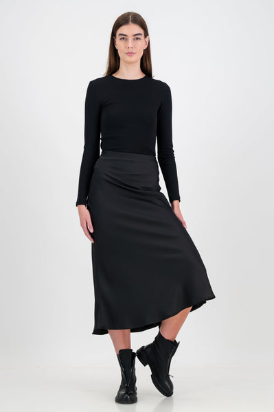 Gabriella satin skirt - black
