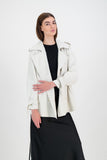 Ivory coat with welt pocket