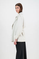 Ivory coat with welt pocket