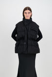 Lindy sleeveless puffer - black