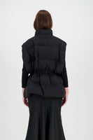 Lindy sleeveless puffer - black