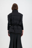 Lindy sleeveless puffer - black