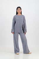 Alisa knitted set - slate