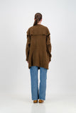 Crystal oversized cardigan - brown