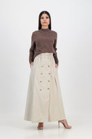 Romy button skirt - ivory