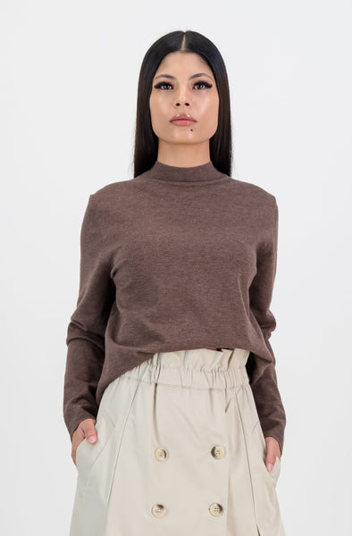 Choc brown  turtle neck jumper