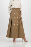 Romy button skirt - pecan