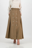 Romy button skirt - pecan