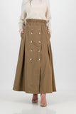 Romy button skirt - pecan